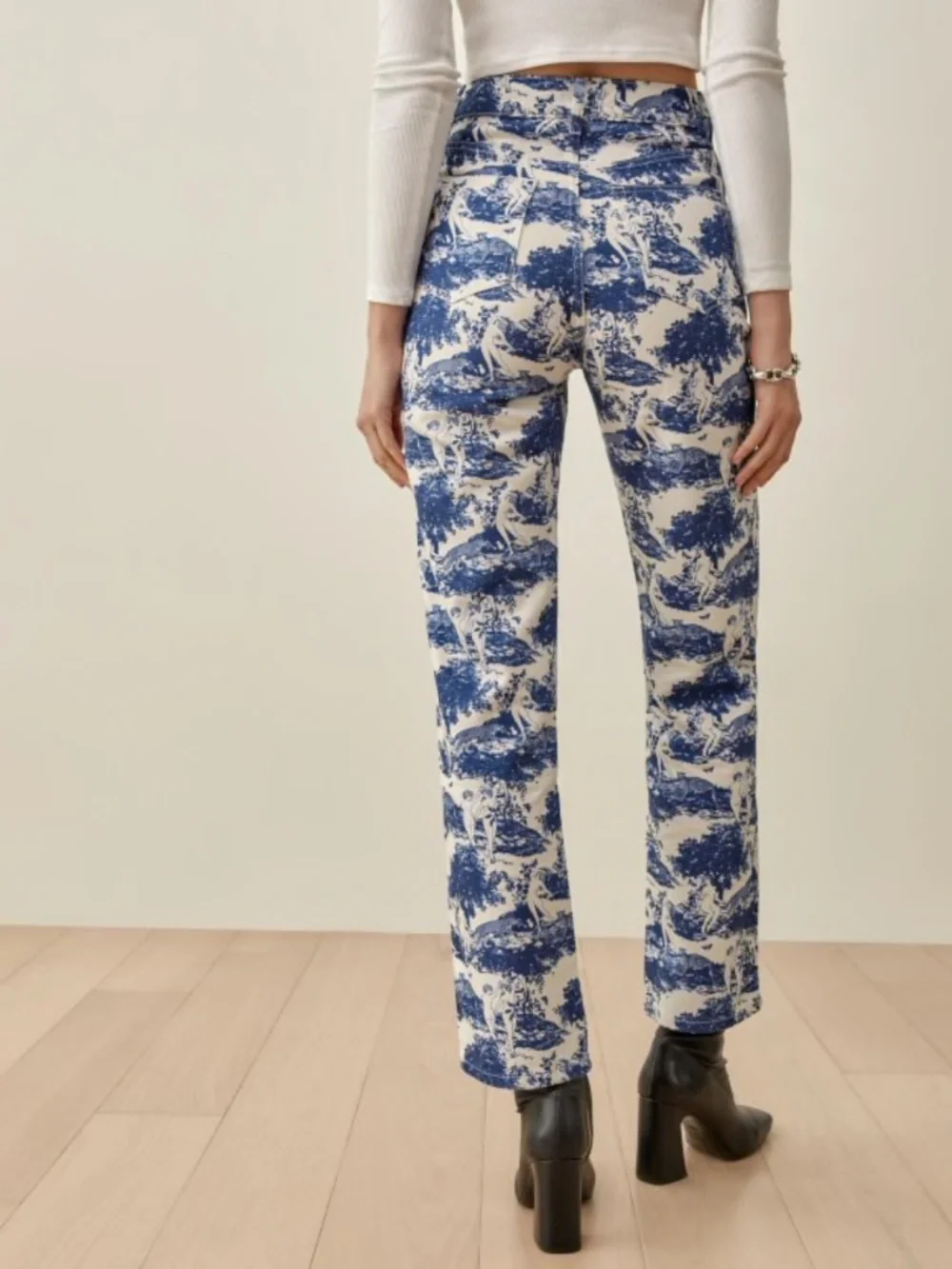 NEW Reformation Pastoral High Rise Straight Jeans 27 - Picture 3 of 16